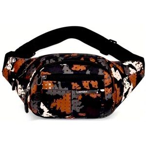 Trendy Fanny Pack Outdoor Waist Bag Unisex Adjustable Strap Multiple Pockets